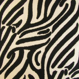 Jangwa E5113-02, Luxueuze decoratiestof met geborduurde zebra strepen geweven met 100% natuurlijke materialen.| Effabrics.nl