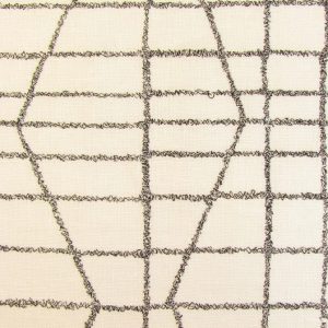 Kingo E5117-01, Luxueuze decoratiestof met geborduurde patronen geweven met 100% natuurlijke materialen. | Effabrics.nl