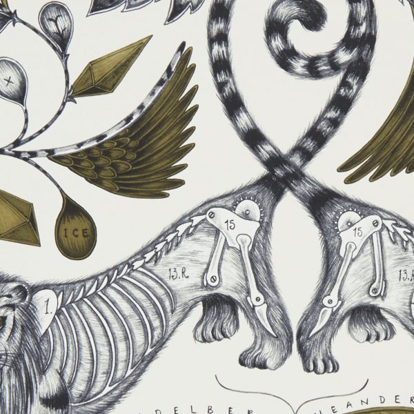 Extinct EW0100-02 behang met jungle patroon. | Effabrics.nl
