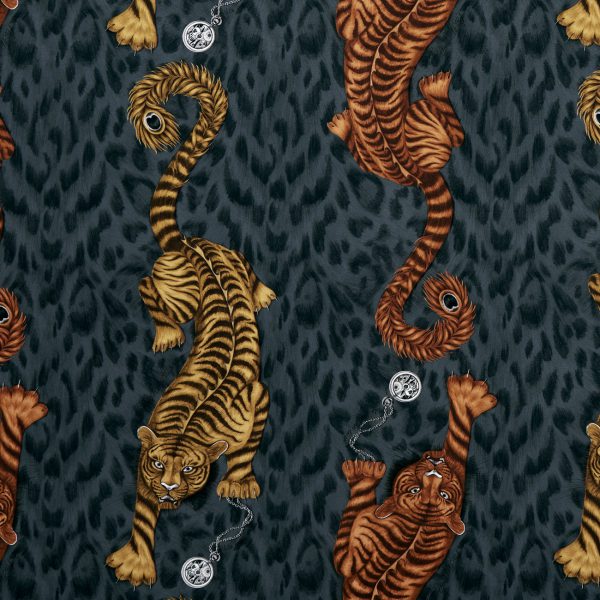 Tigris EW0105-01 behang met jungle patroon. | Effabrics.nl