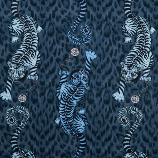 Tigris EW0105-03 behang met jungle patroon. | Effabrics.nl