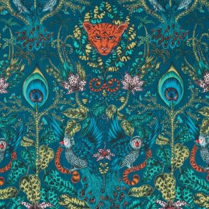 Amazon E1107-03, satijn-achtige meubelstof met dierenprint.