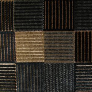 Braga E6 2641 300 blauw, Fijn geweven, glanzende ondergrond met daarop vierkanten in zacht velours. | Effabrics.nl