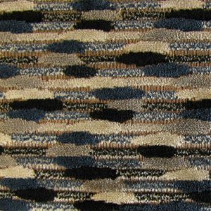 Guarda E6 2642 300 blauw, Fijn geweven, glanzende ondergrond met daarop een bijzonder strepen patroon in velours. | Effabrics.nl