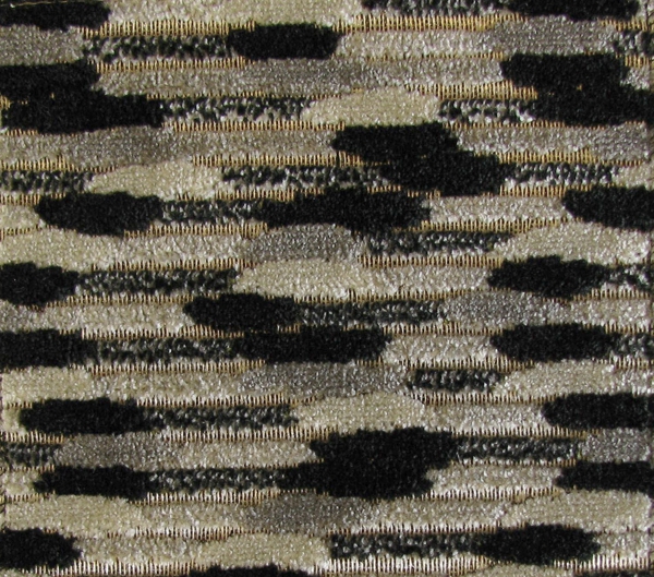 Guarda E6 2642 900 zwart, Fijn geweven, glanzende ondergrond met daarop een bijzonder strepen patroon in velours. | Effabrics.nl
