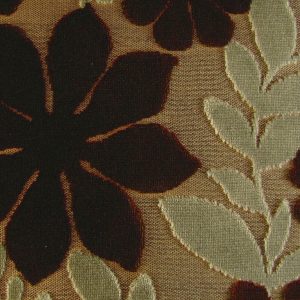 Guarda E6 2644 100 rood, Fijn geweven ondergrond met daarop velours bloempatronen. | Effabrics.nl