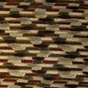 Guarda E6 2646 100 rood, Fijn geweven, glanzende ondergrond met daarop een bijzonder strepen patroon in velours. | Effabrics.nl