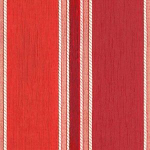 Duilio E6 2218 100 rood, Chique meubelstof met deels chenille strepen. | effabrics.nl