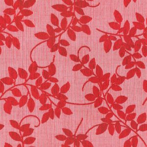 Ercole E6 2219 100 rood, Chique meubelstof met zachte chenille bladermotieven op een gemêleerde ondergond. | effabrics.nl