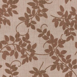 Ercole E6 2219 700 bruin, Chique meubelstof met zachte chenille bladermotieven op een gemêleerde ondergond. | effabrics.nl