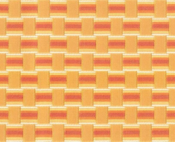 Gitano E6 2220 200 geel, Gladde meubelstof met een abstract blokken patroon. | effabrics.nl