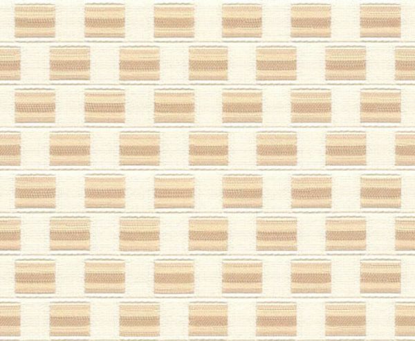 Gitano E6 2220 800 beige, Gladde meubelstof met een abstract blokken patroon. | effabrics.nl