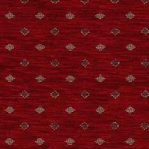 Altona E7419-513 rood Chenille meubelstof met een klein ruit-patroon. | Effabrics.nl