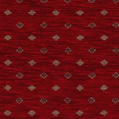 Altona E7419-513 rood Chenille meubelstof met een klein ruit-patroon. | Effabrics.nl