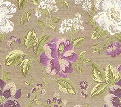 Benito E6 2217 001 Paars, Chique, stevige fijngeweven meubelstof met gebloemd dessin. | effabrics.nl