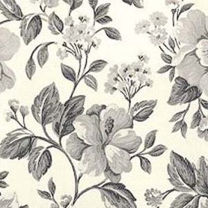 Benito E6 2217 500 grijs, Chique, stevige fijngeweven meubelstof met gebloemd dessin. | effabrics.nl