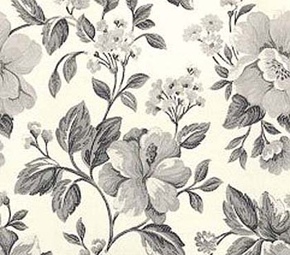 Benito E6 2217 500 grijs, Chique, stevige fijngeweven meubelstof met gebloemd dessin. | effabrics.nl