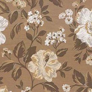 Benito E6 2217 700 bruin, Chique, stevige fijngeweven meubelstof met gebloemd dessin. | effabrics.nl