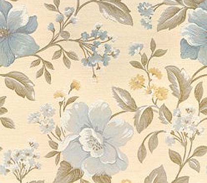 Benito E6 2217 800 creme, Chique, stevige fijngeweven meubelstof met gebloemd dessin. | effabrics.nl