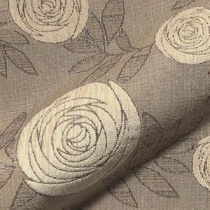 Eppendorf E7421-551 beige, Zachte, stevige gebloemde chenille meubelstof. | Effabrics.nl