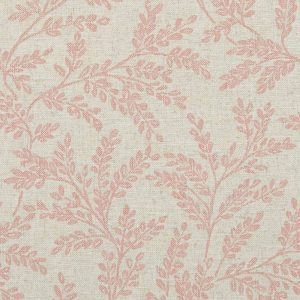 Ferndown E1179-01 Blush, Gemaakt van 100% natuurlijke materialen, deze fijn geweven meubelstof met een klassiek blader patroon. | Effabrics.nl