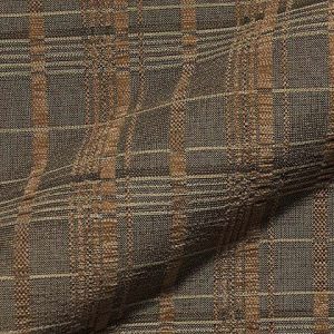 Ohlstedt E7422-532 bruin, Zachte, stevige chenille meubelstof met een geblokt patroon. | Effabrics.nl