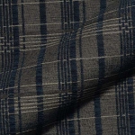 Ohlstedt E7422-535 blauw, Zachte, stevige chenille meubelstof met een geblokt patroon. | Effabrics.nl