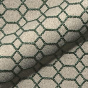 Dimension E2215-102 groen, geometrisch design meubelstof.