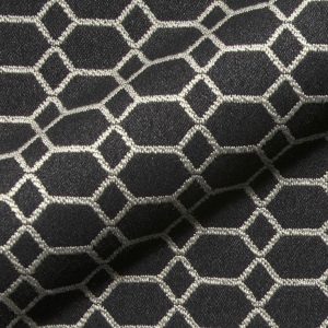 Dimension E2215-108 zwart, geometrisch design meubelstof.