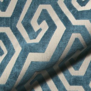 Luxury E2212-541 blauw, velours meubelstof.