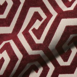 Luxury E2212-582 rood, velours meubelstof.