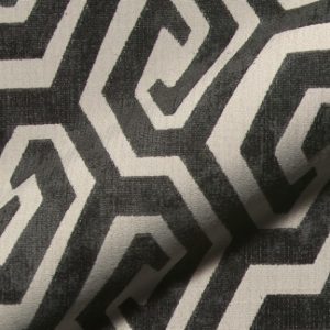 Luxury E2212-583 zwart, velours meubelstof.