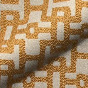 Metro E2216-161 goud, geometrisch design meubelstof.