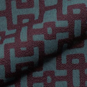 Metro E2216-165 groen, geometrisch design meubelstof.