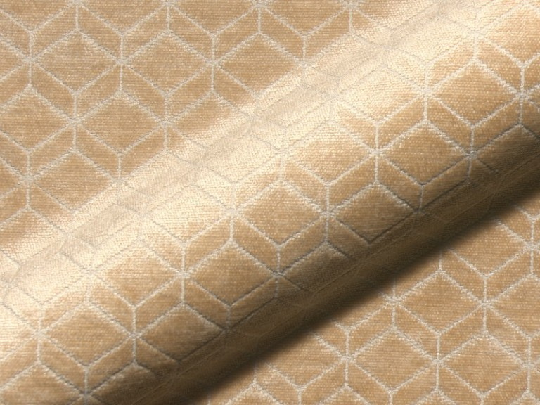 Retro E2213-629 beige, velours meubelstof.