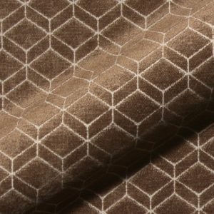 Retro E2213-632 bruin, velours meubelstof.