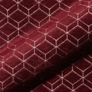 Retro E2213-637 rood, velours meubelstof.