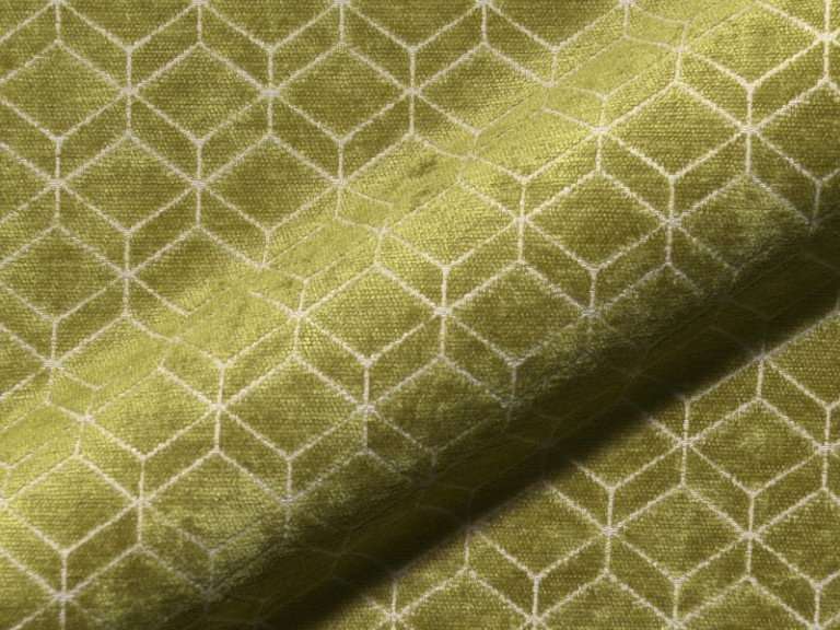 Retro E2213-639 groen, velours meubelstof.