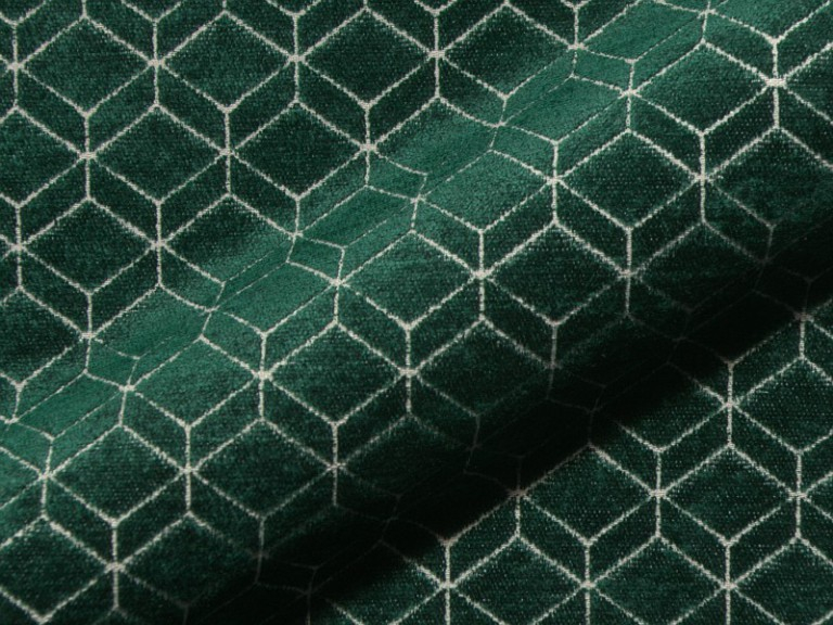 Retro E2213-640 groen, velours meubelstof.