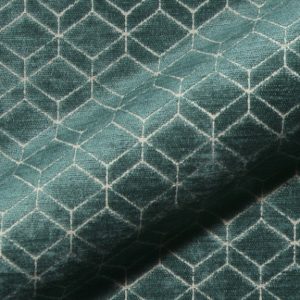 Retro E2213-643 groen, velours meubelstof.