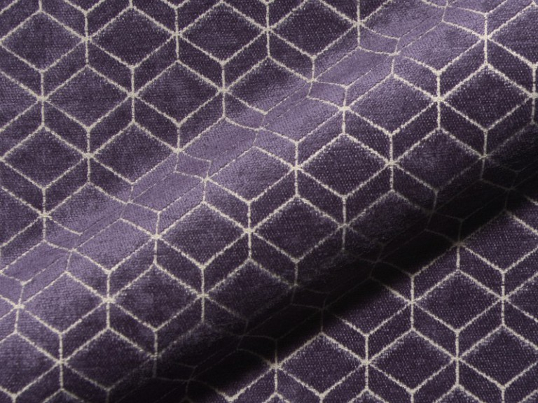 Retro E2213-646 paars, velours meubelstof.