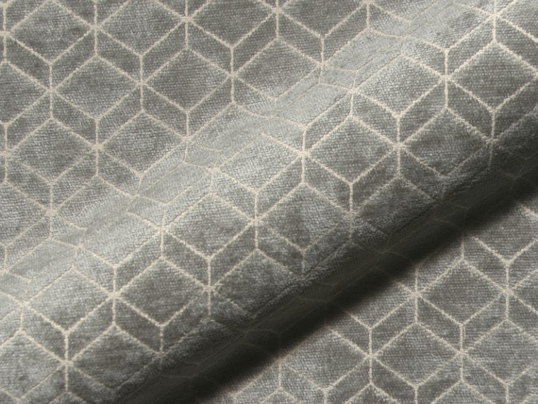 Retro E2213-648 grijs, velours meubelstof.