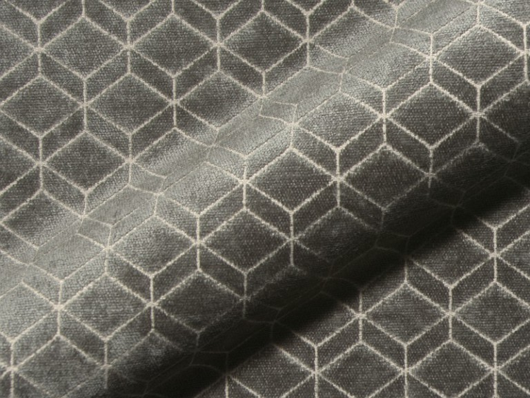 Retro E2213-649 grijs, velours meubelstof.