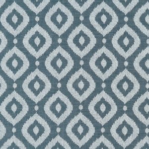 Soraya E1350-04 Denim. Gladde meubelstof met een ingeweven orientaals patroon.