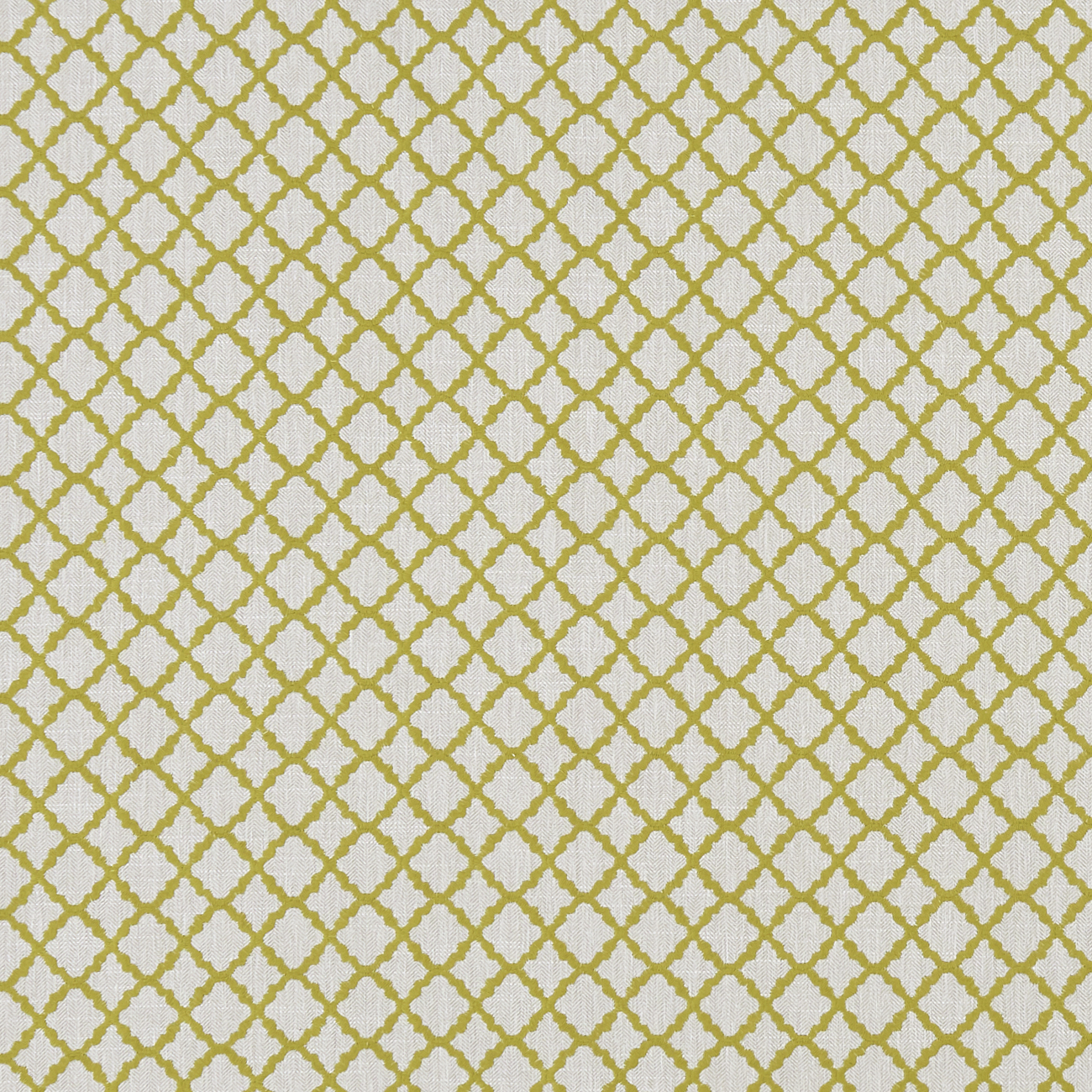 Ariyana E1364-03 Chartreuse, geborduurde decoratiestof.