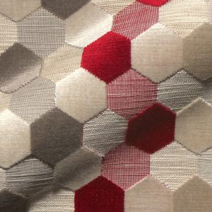 Aurea E2500-362 rood, velours meubelstof.