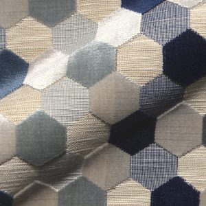 Aurea E2500-365 blauw , velours meubelstof.