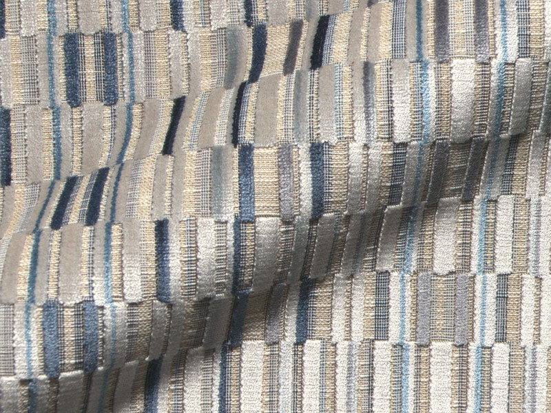 Tegina E2502-335 blauw s, velours meubelstof.