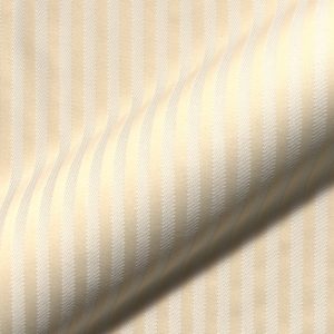 Fijn gestreepte, brandvertragende, klassieke meubelstof Rigello FR E5616-841, creme