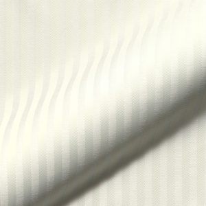 Fijn gestreepte, brandvertragende, klassieke meubelstof Rigello FR E5616-844 parelwit